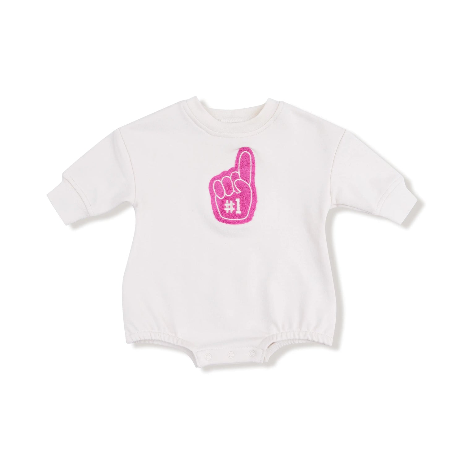 Angel Dear Sweatshirt Bubble with Number One Chenille Patch for Kids - 