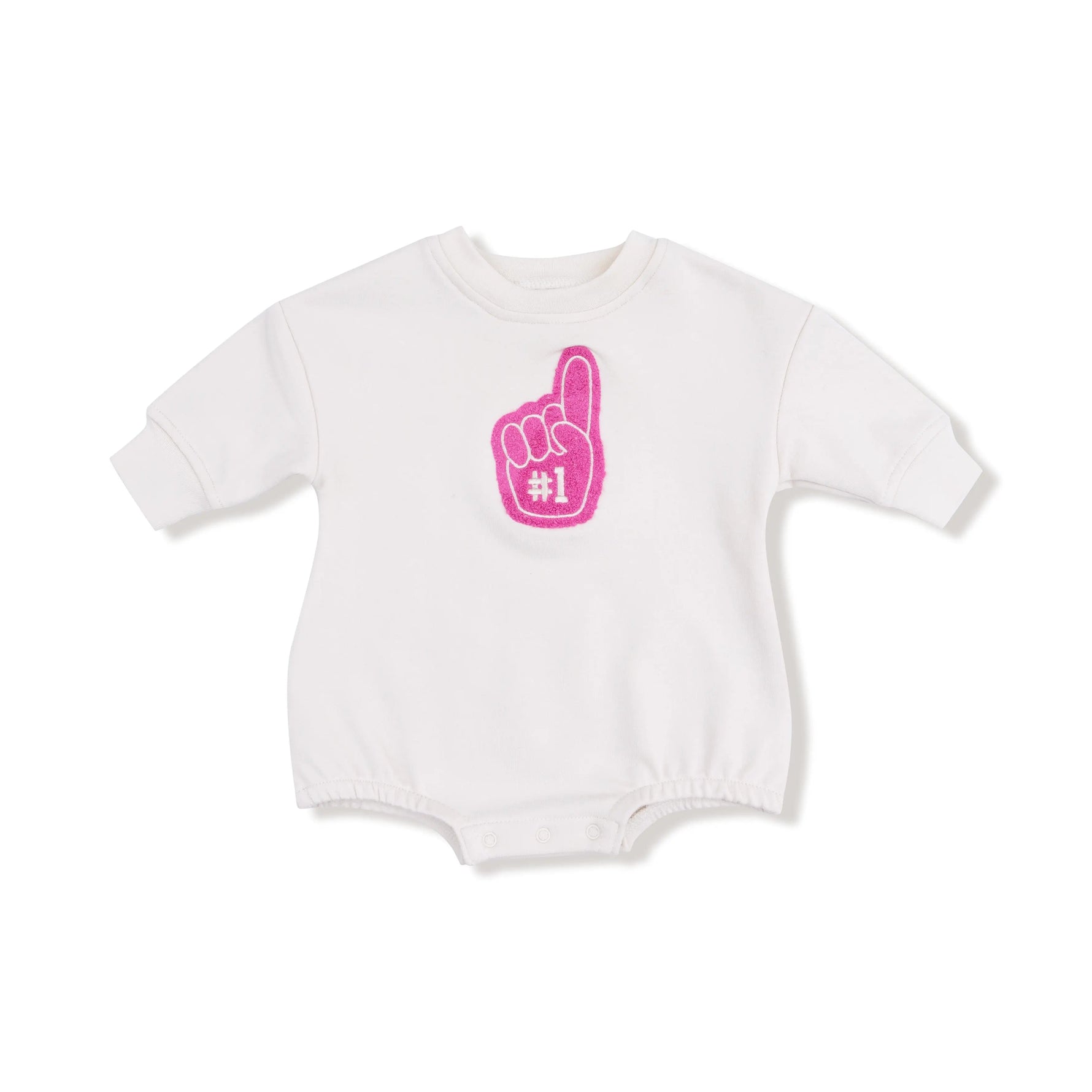 Angel Dear Sweatshirt Bubble with Number One Chenille Patch for Kids - 