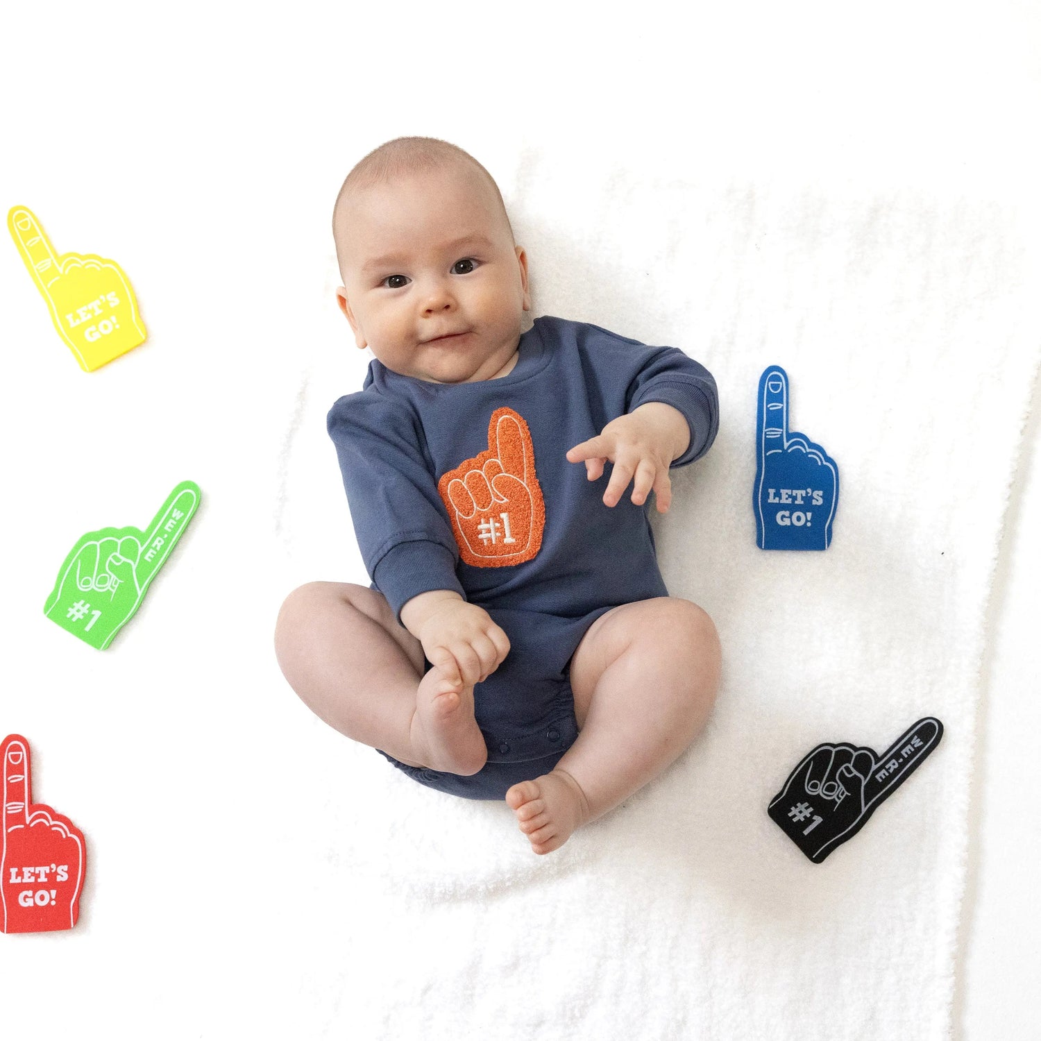 Angel Dear Sweatshirt Bubble with Number One Chenille Patch for Kids - 