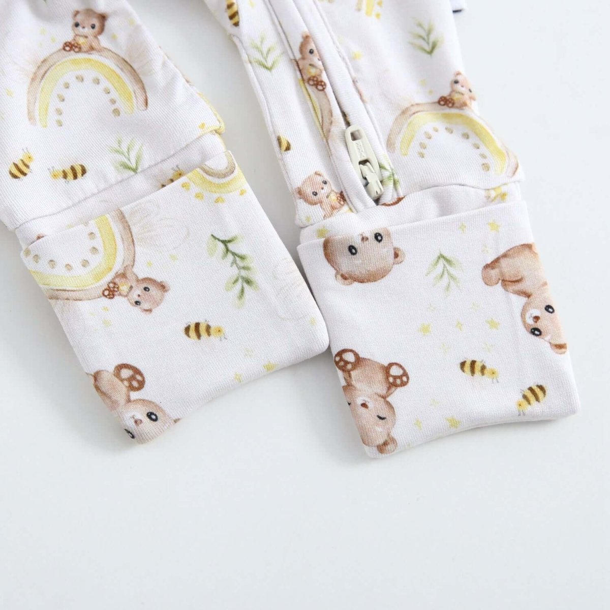 Luxie Charm Sweet as Honey Zippered Baby Romper - Everetts Place Boutique - 