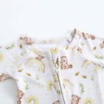 Luxie Charm Sweet as Honey Zippered Baby Romper - Everetts Place Boutique - 
