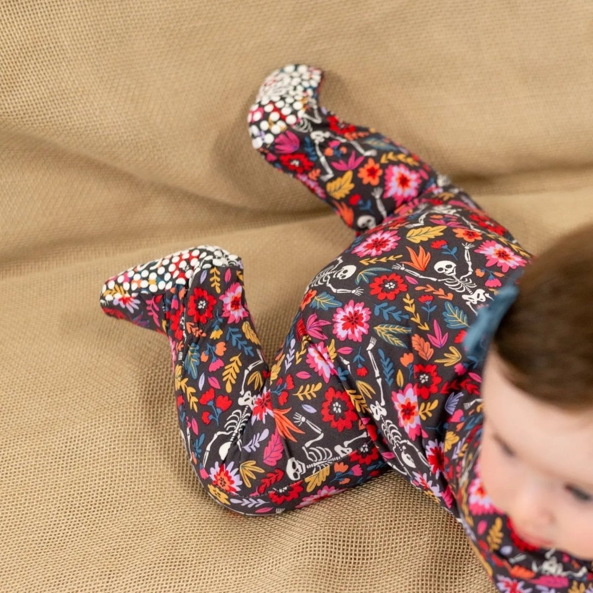Sweet Bamboo Sweet Bam - boo Zipper Footie Halloween Collection with Two Way Zip for Kids - 