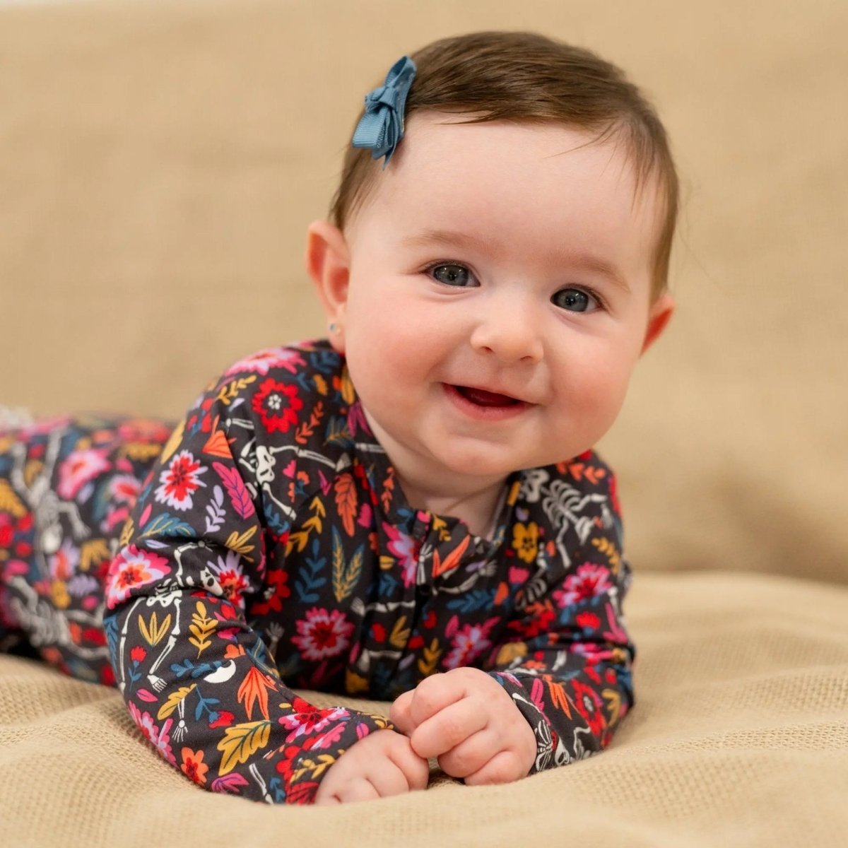 Sweet Bamboo Sweet Bam - boo Zipper Footie Halloween Collection with Two Way Zip for Kids - 