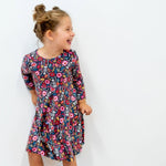 Sweet Bamboo Sweet Bamboo Swirly Girl Dress with Spooky Prints for Halloween Fun - 