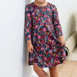Sweet Bamboo Sweet Bamboo Swirly Girl Dress with Spooky Prints for Halloween Fun - 
