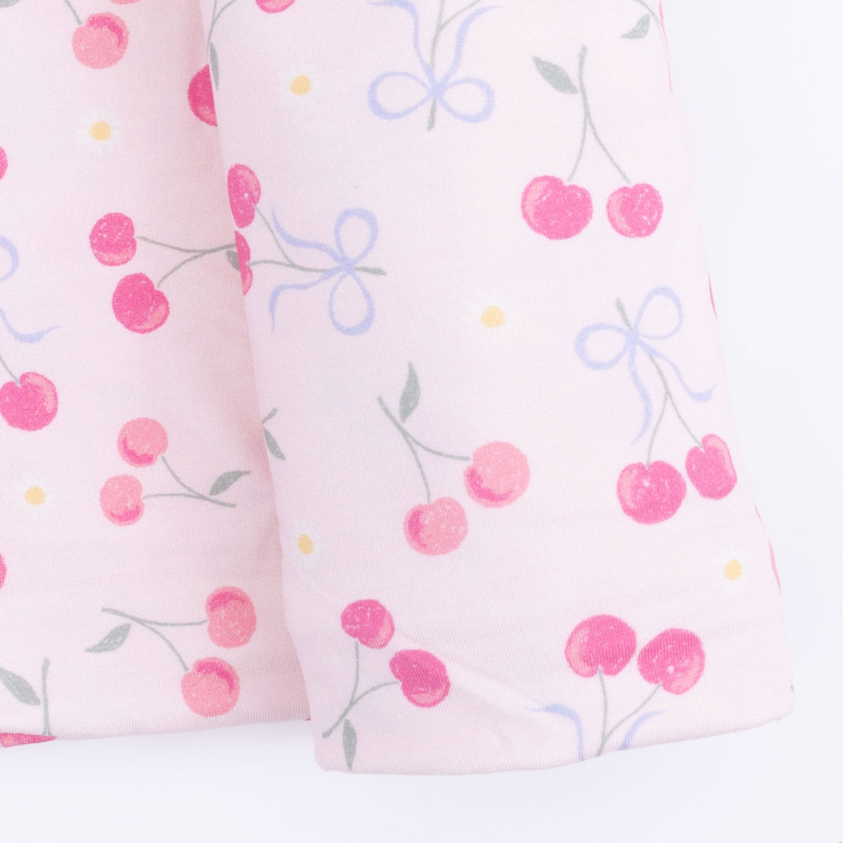 Angel Dear Sweet Bow Cherries - 2 Way Ruffle Back Zipper Footie & Swaddle Blanket SetEveretts Place
