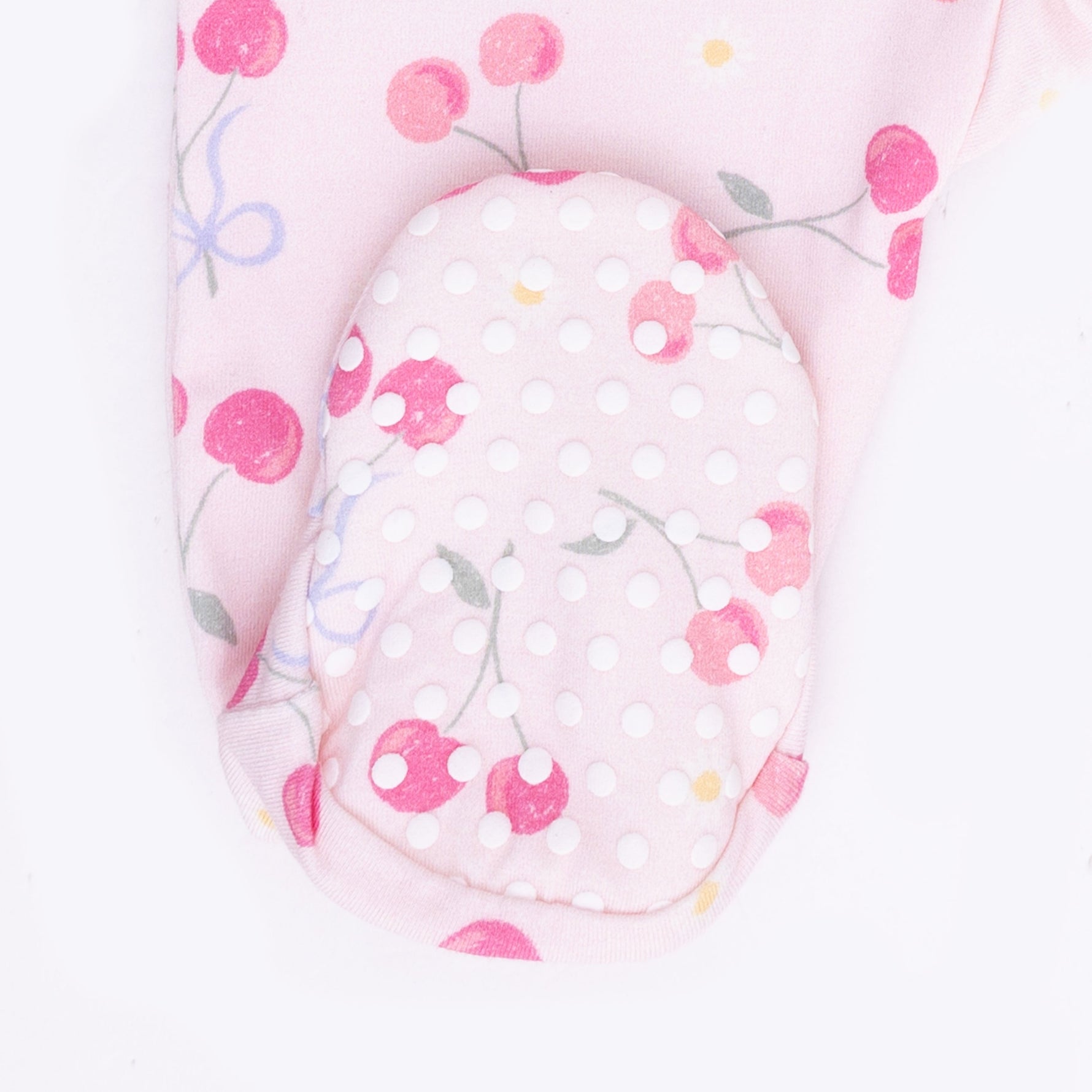 Angel Dear Sweet Bow Cherries - 2 Way Ruffle Back Zipper Footie & Swaddle Blanket SetEveretts Place