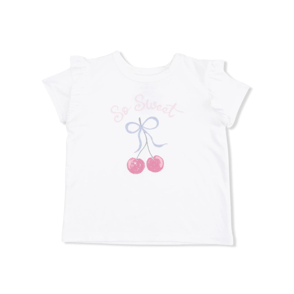 Angel Dear Sweet Bow Cherries - Ruffle Tee - 