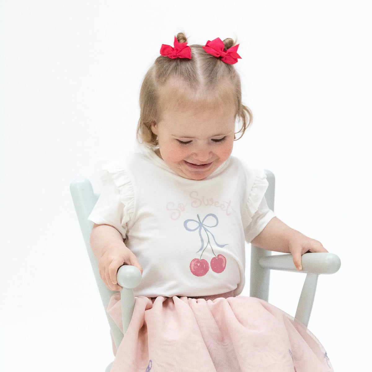 Sweet Bow Cherries - Ruffle Tee - Baby & Toddler Clothing, Pink, Dress, Child, Toy | Everetts Place