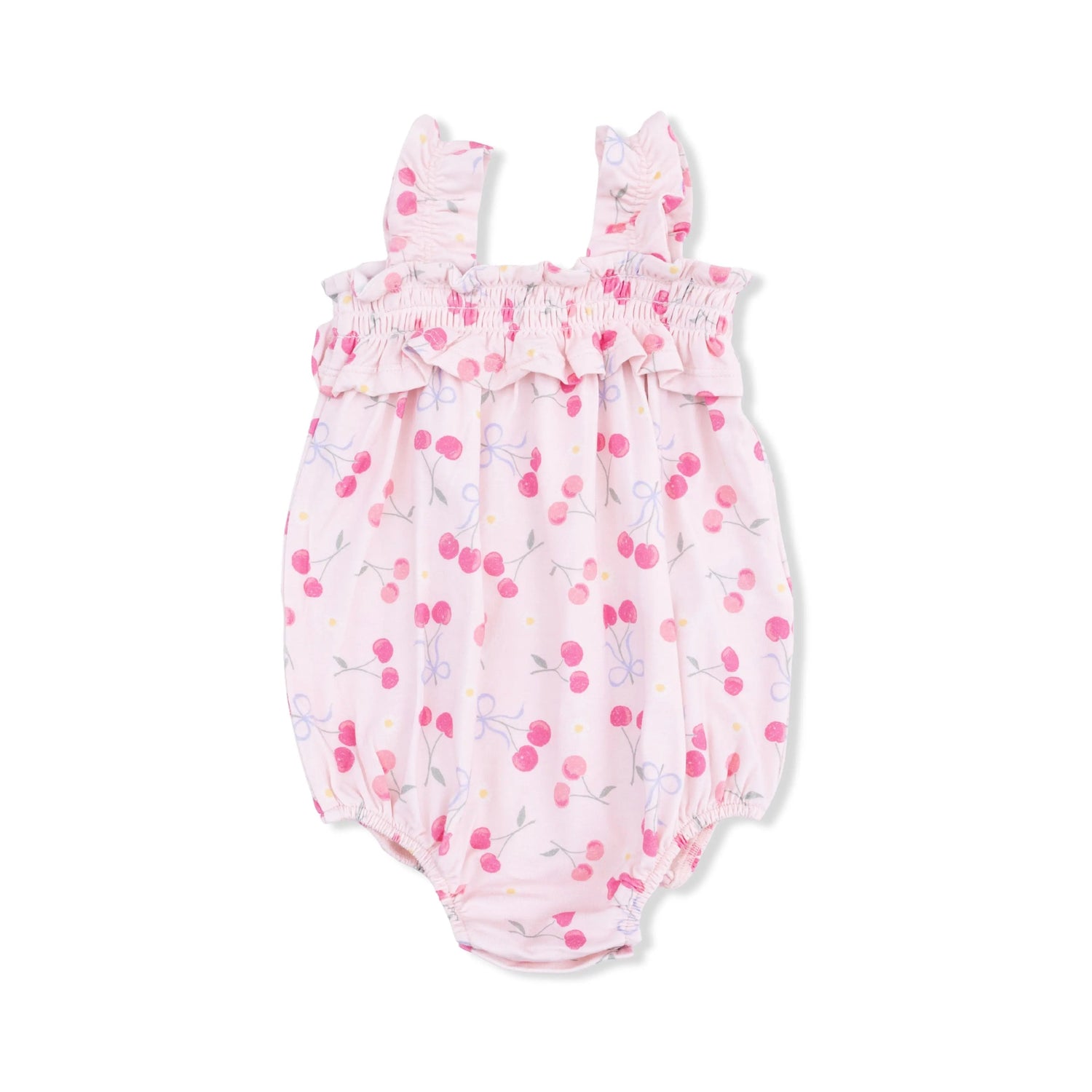 Angel Dear Sweet Bow Cherries - Ruffly Strap Bubble & Sun Hat - 