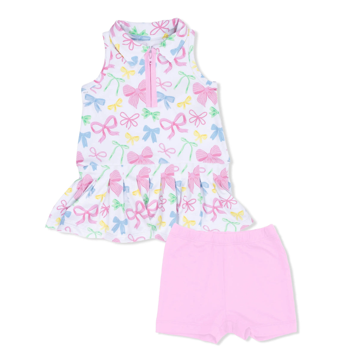Angel Dear Sweet Bows - Polo Tennis Dress with Cartwheel Short - 