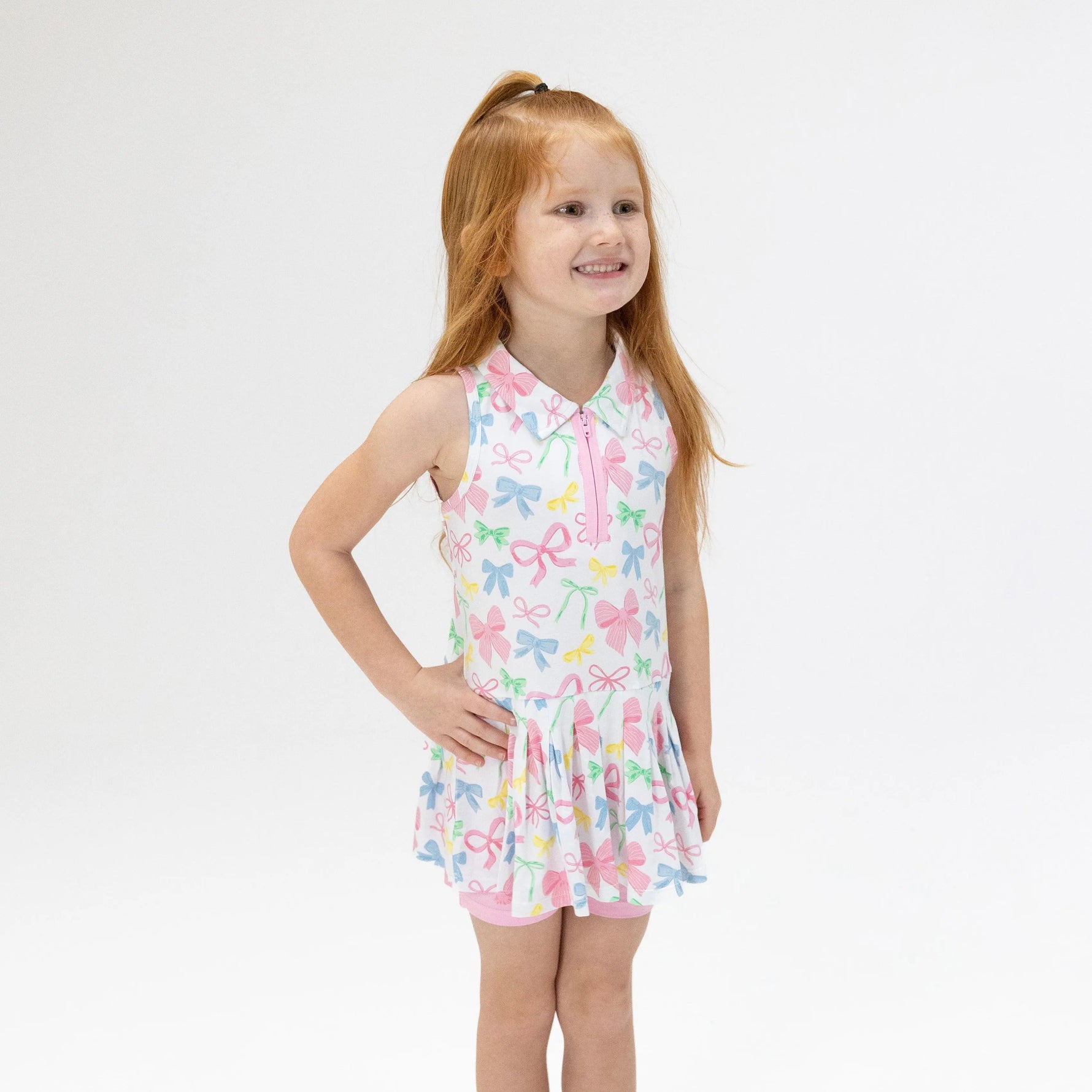 Angel Dear Sweet Bows - Polo Tennis Dress with Cartwheel Short - 