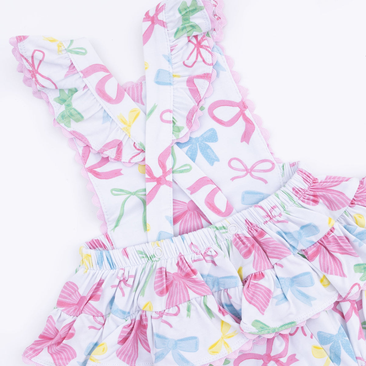 Angel Dear Sweet Bows - Ric Rac Ruffle Sunsuit - 