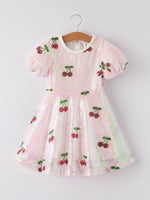 Rylee Faith Designs Sweet Cherry Sequins Cute Dress for Girls - Everetts Place Boutique - 