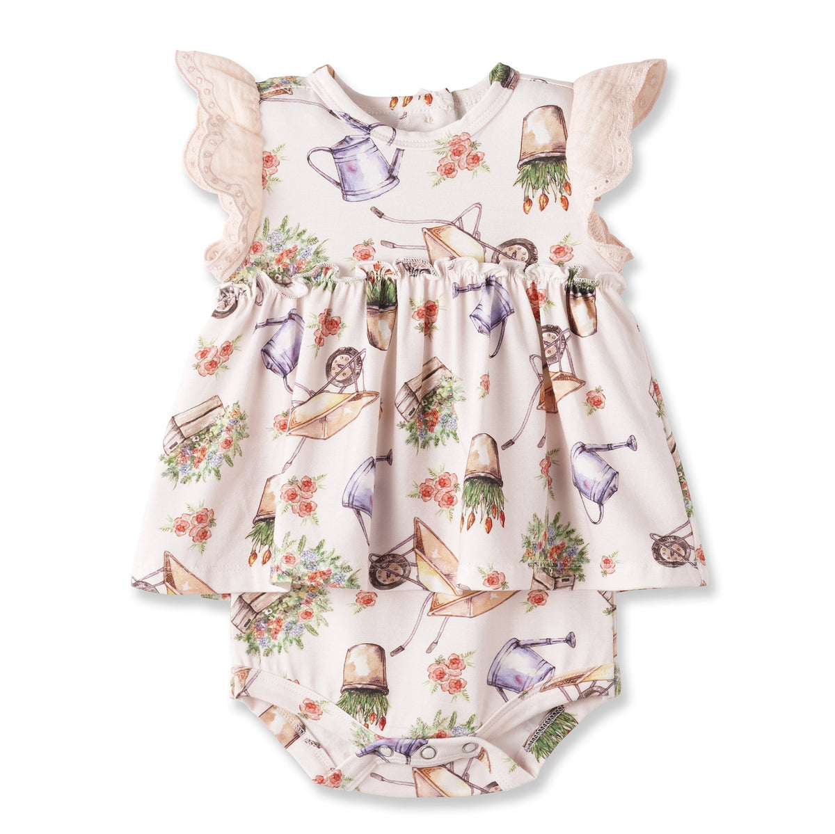 Tesa Babe Sweet Garden Skirted Bodysuit – Bamboo Baby OutfitEveretts Place