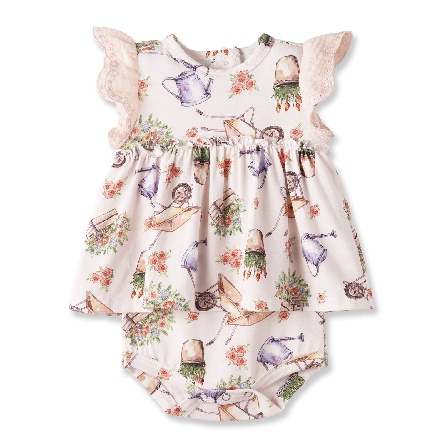 Tesa Babe Sweet Garden Skirted Bodysuit – Bamboo Baby OutfitEveretts Place