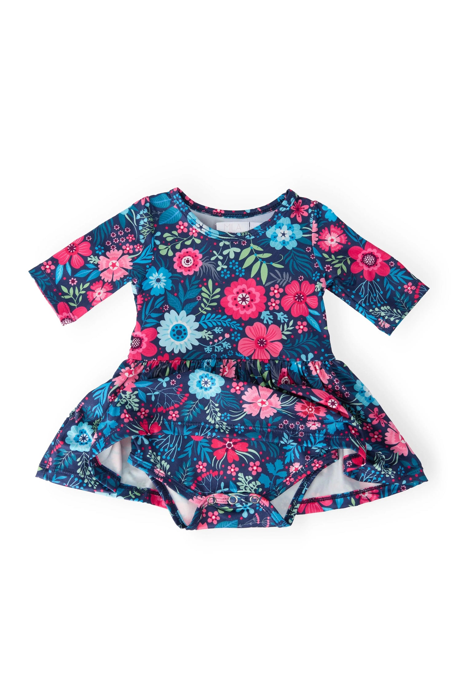 Mila & Rose ® Sweet Gardenia 3/4 Twirl Bodysuit - 