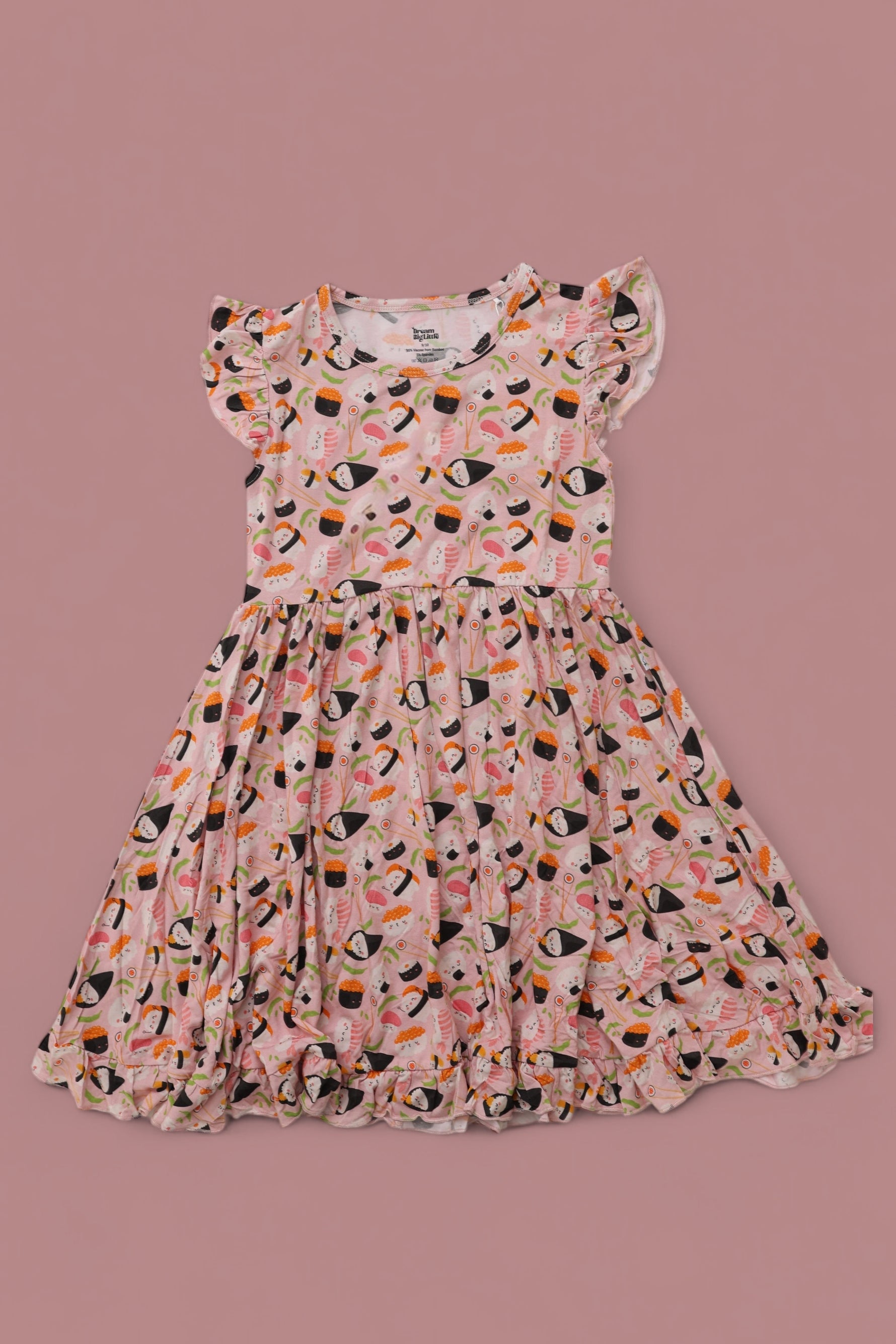 DREAM BIG LITTLE CO SWEET PEA SUSHI DREAM RUFFLE DRESSEveretts Place