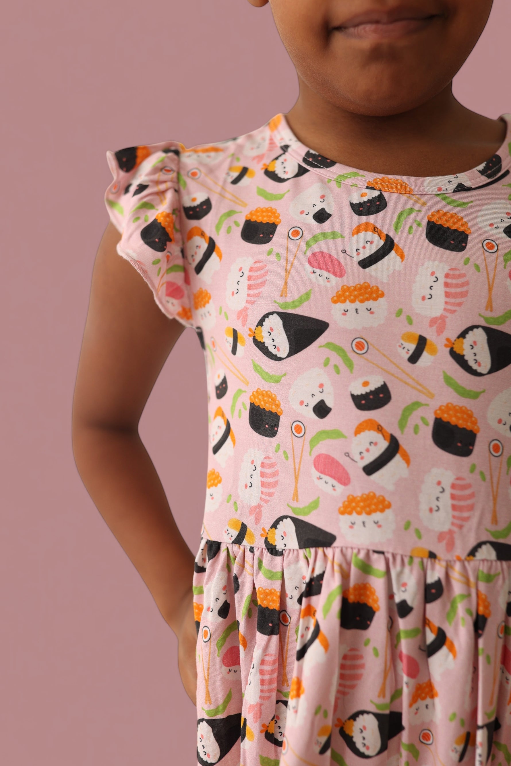 DREAM BIG LITTLE CO SWEET PEA SUSHI DREAM RUFFLE DRESSEveretts Place