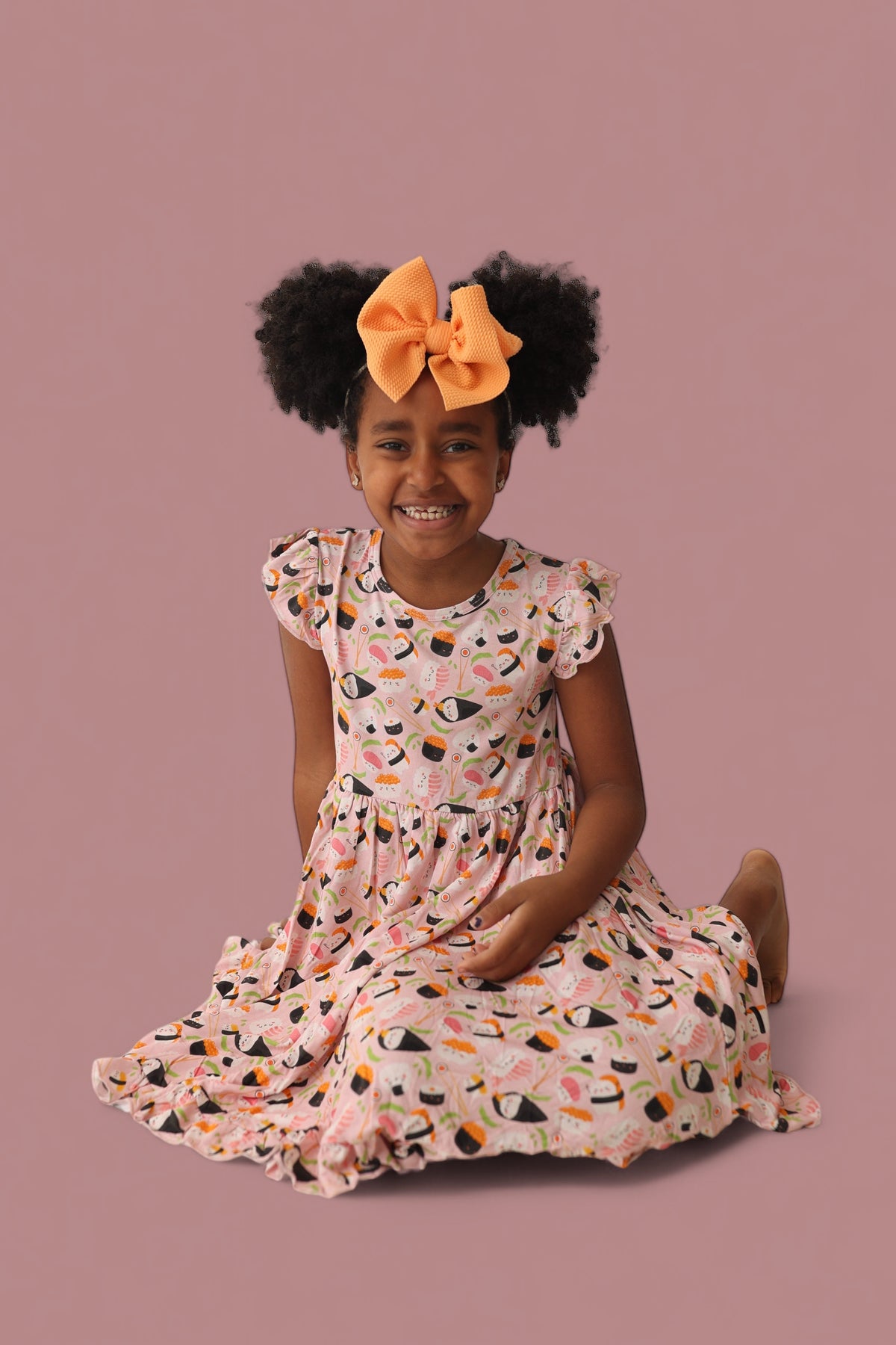 DREAM BIG LITTLE CO SWEET PEA SUSHI DREAM RUFFLE DRESSEveretts Place