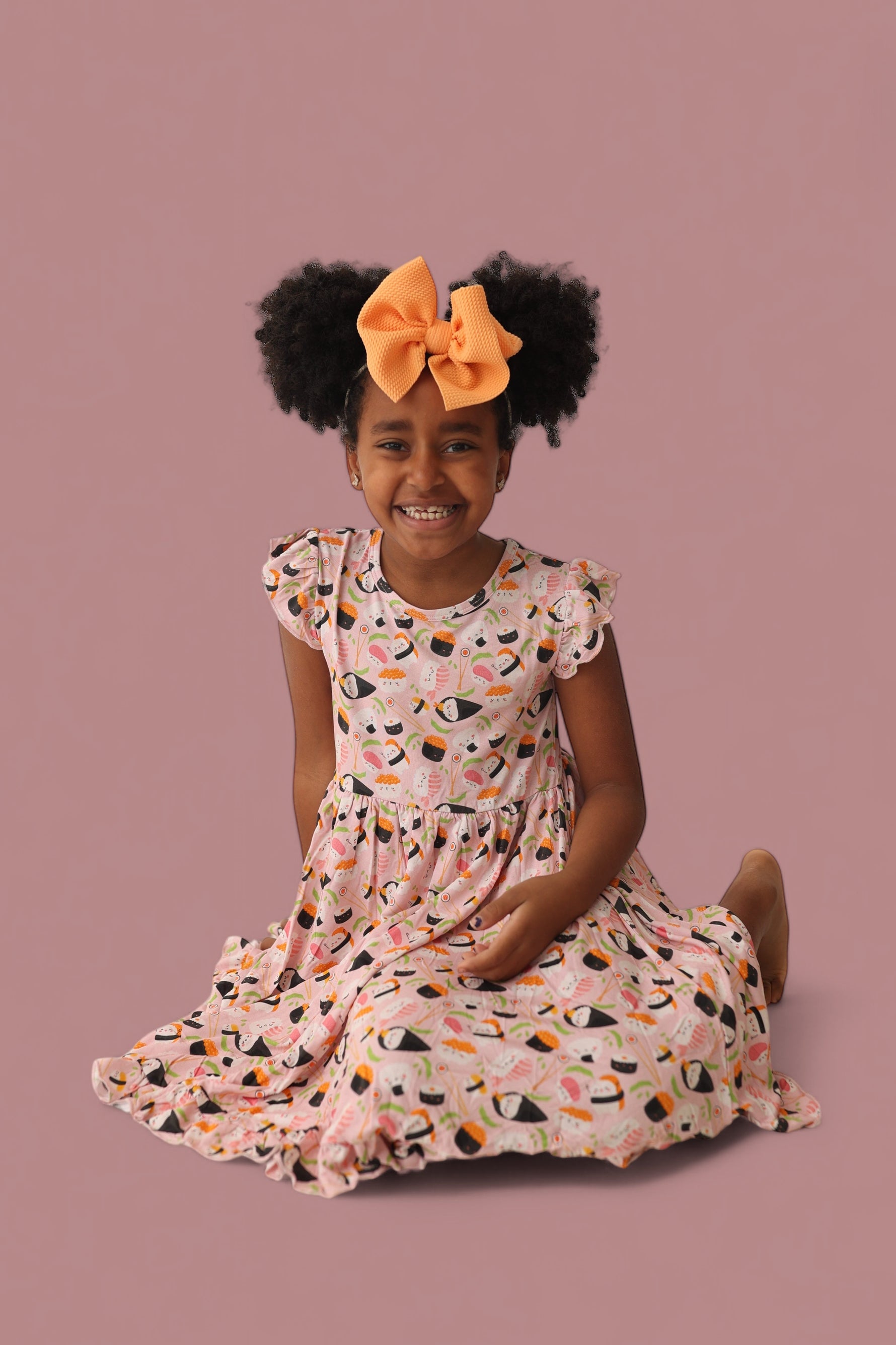 DREAM BIG LITTLE CO SWEET PEA SUSHI DREAM RUFFLE DRESSEveretts Place