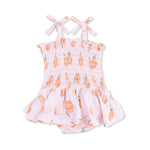 Angel Dear Sweet Peach - Smocked Bubble with Skirt - 