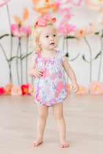 Mila & Rose ® Sweet Springtime Ruffle Cross Back Romper - 