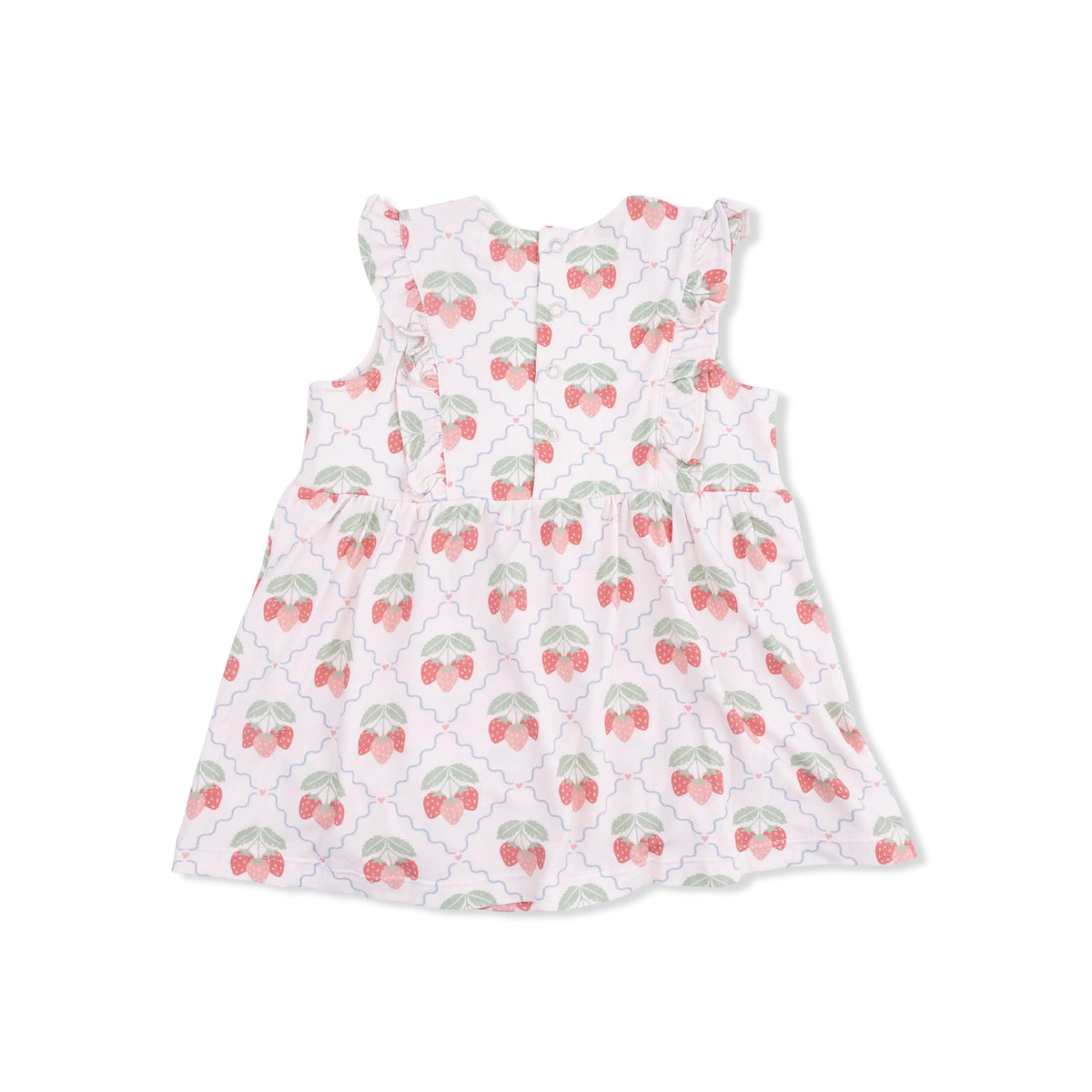 Angel Dear Sweet Strawberries - Ruffle Bodysuit Dress - 
