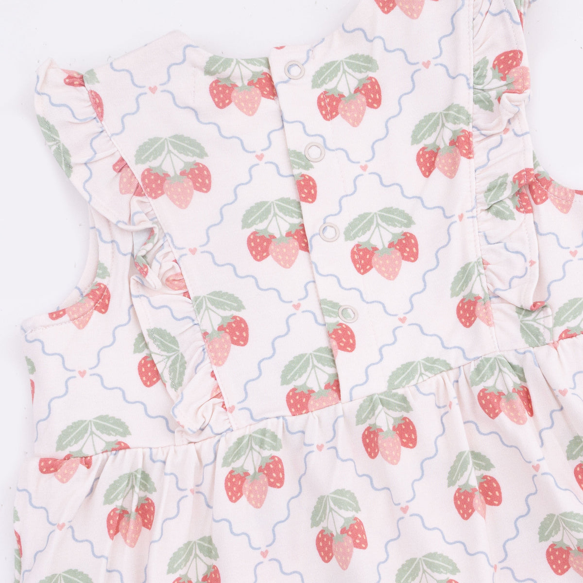 Angel Dear Sweet Strawberries - Ruffle Bodysuit DressEveretts Place