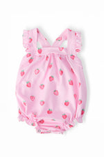 Mila & Rose ® Sweet Strawberries Ruffle Cross Back Romper - 