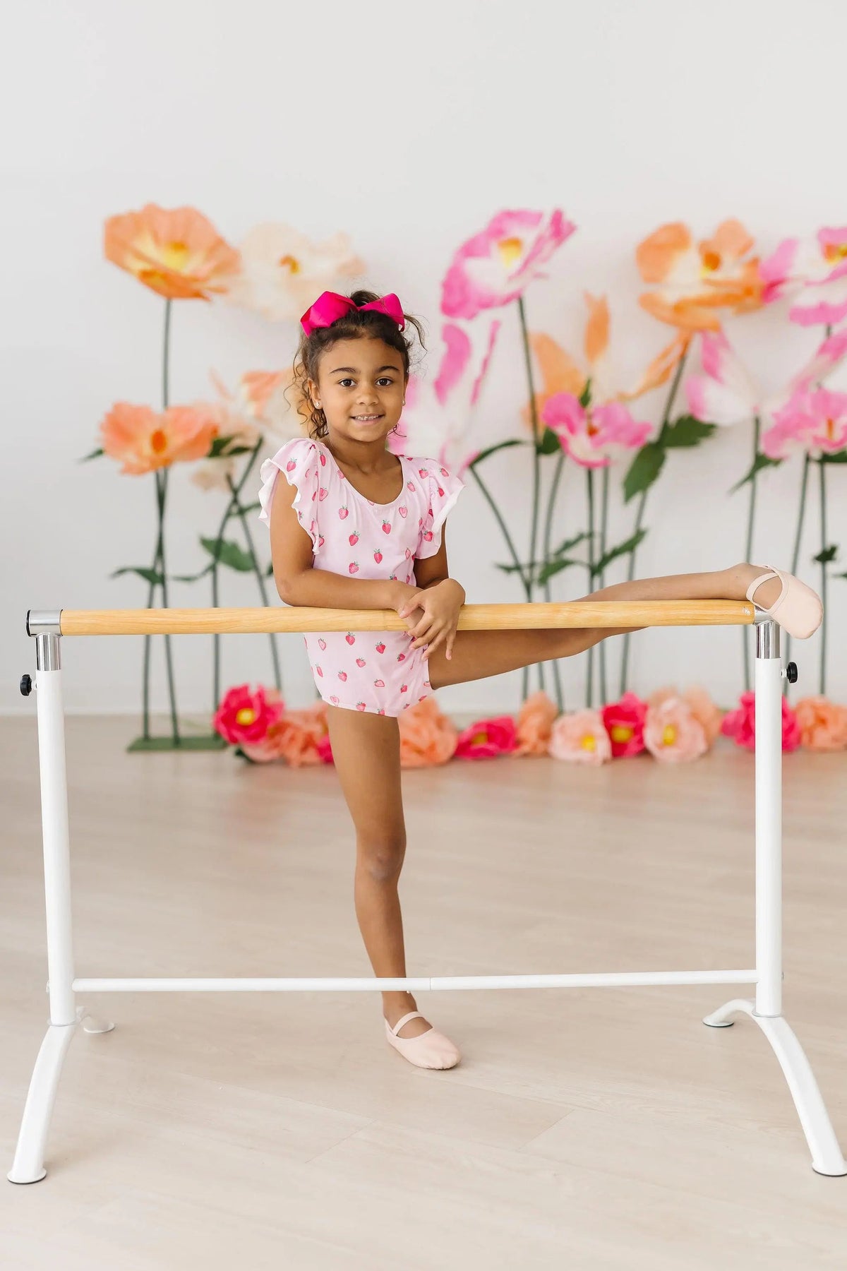 Mila & Rose ® Sweet Strawberries S/S Flutter Sleeve Leotard - 