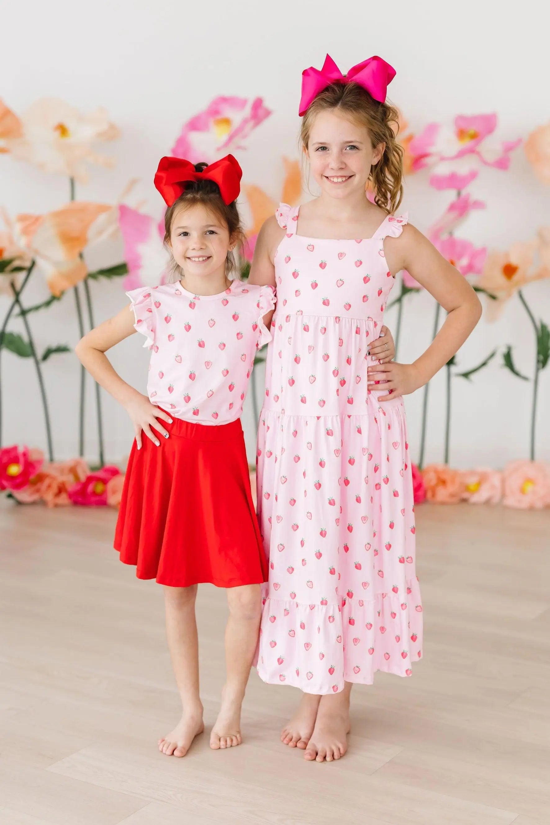 Mila & Rose ® Sweet Strawberries S/S Ruffle Tee - 