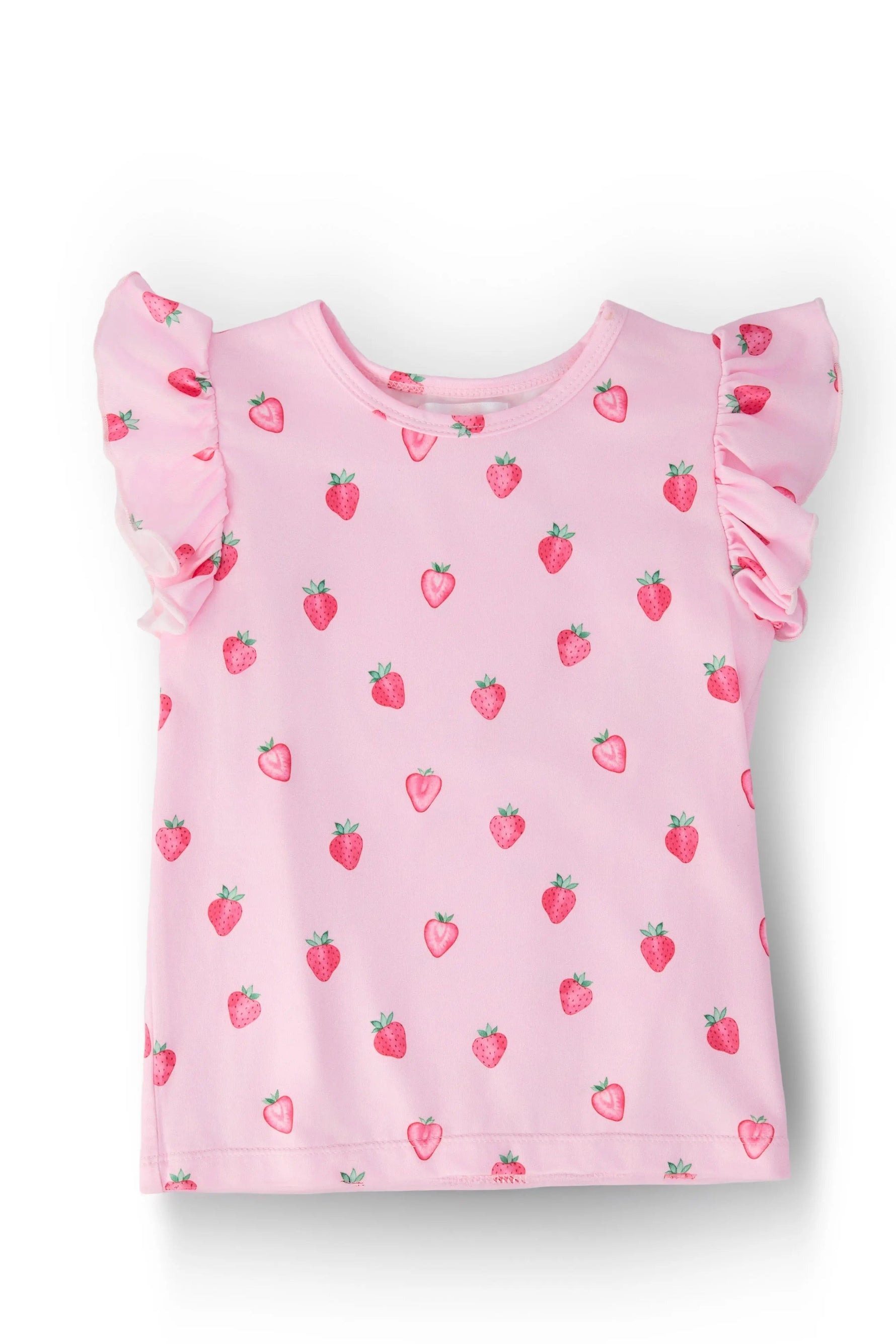 Mila & Rose ® Sweet Strawberries S/S Ruffle Tee - 