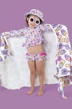 DREAM BIG LITTLE CO SWEET SUMMER DREAM RASH GUARD RUFFLE TWO - PIECE SWIM SUITEveretts Place