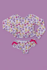 DREAM BIG LITTLE CO SWEET SUMMER DREAM RASH GUARD RUFFLE TWO - PIECE SWIM SUITEveretts Place