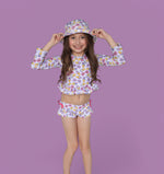 DREAM BIG LITTLE CO SWEET SUMMER DREAM RASH GUARD RUFFLE TWO - PIECE SWIM SUITEveretts Place