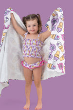 DREAM BIG LITTLE CO SWEET SUMMER DREAM SMOCKED TANKINI TWO PIECE SWIM SUITEveretts Place