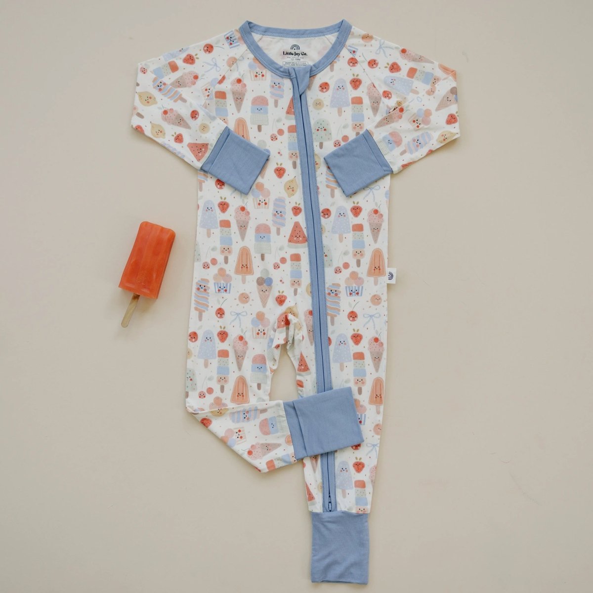 Little Joy Co. Sweet Summertime Bamboo Zippy Romper For Babies Soft - Everetts Place Boutique - 