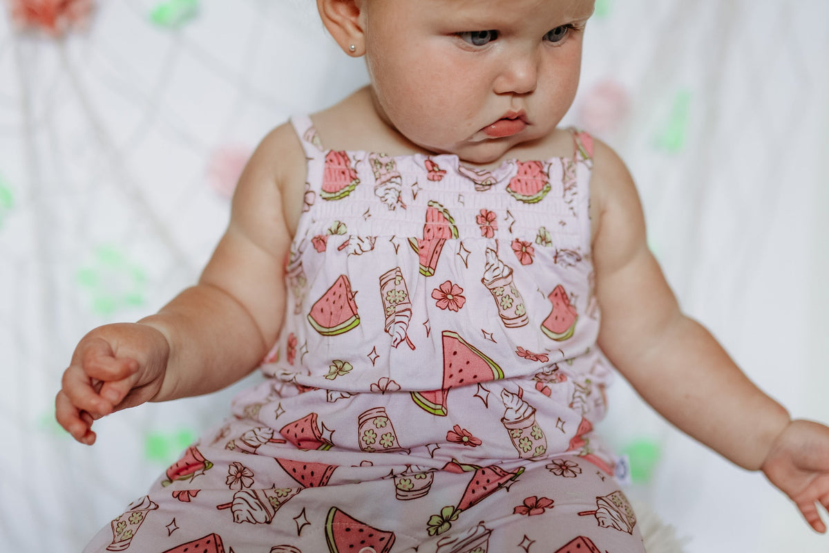 DREAM BIG LITTLE CO Sweet Summertime Watermelon Print Smocked Jumpsuit for Baby GirlsEveretts Place
