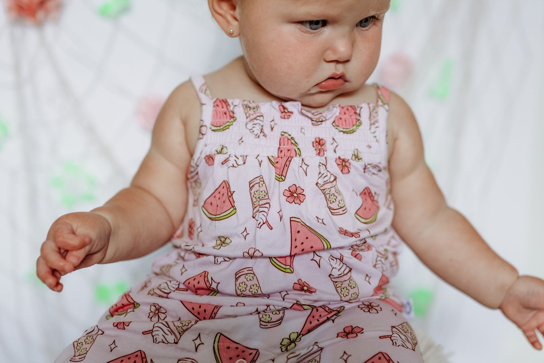 DREAM BIG LITTLE CO Sweet Summertime Watermelon Print Smocked Jumpsuit for Baby GirlsEveretts Place