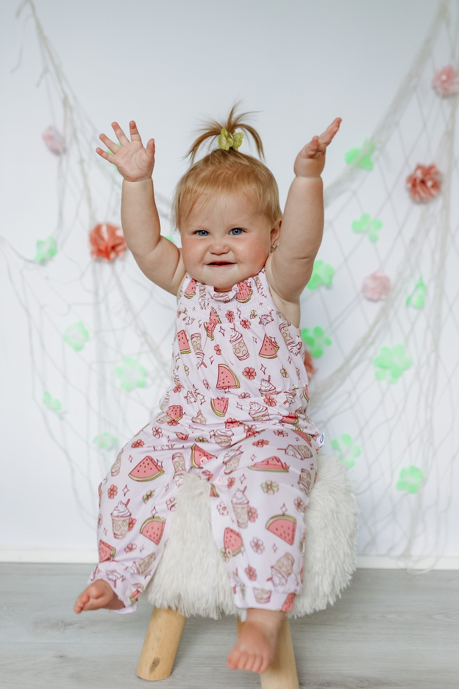 DREAM BIG LITTLE CO Sweet Summertime Watermelon Print Smocked Jumpsuit for Baby GirlsEveretts Place
