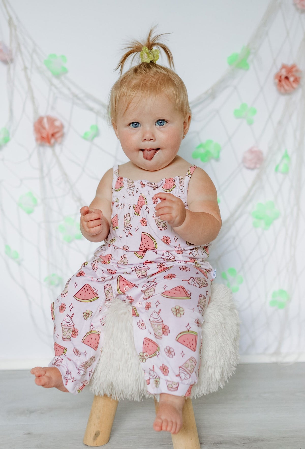 DREAM BIG LITTLE CO Sweet Summertime Watermelon Print Smocked Jumpsuit for Baby GirlsEveretts Place