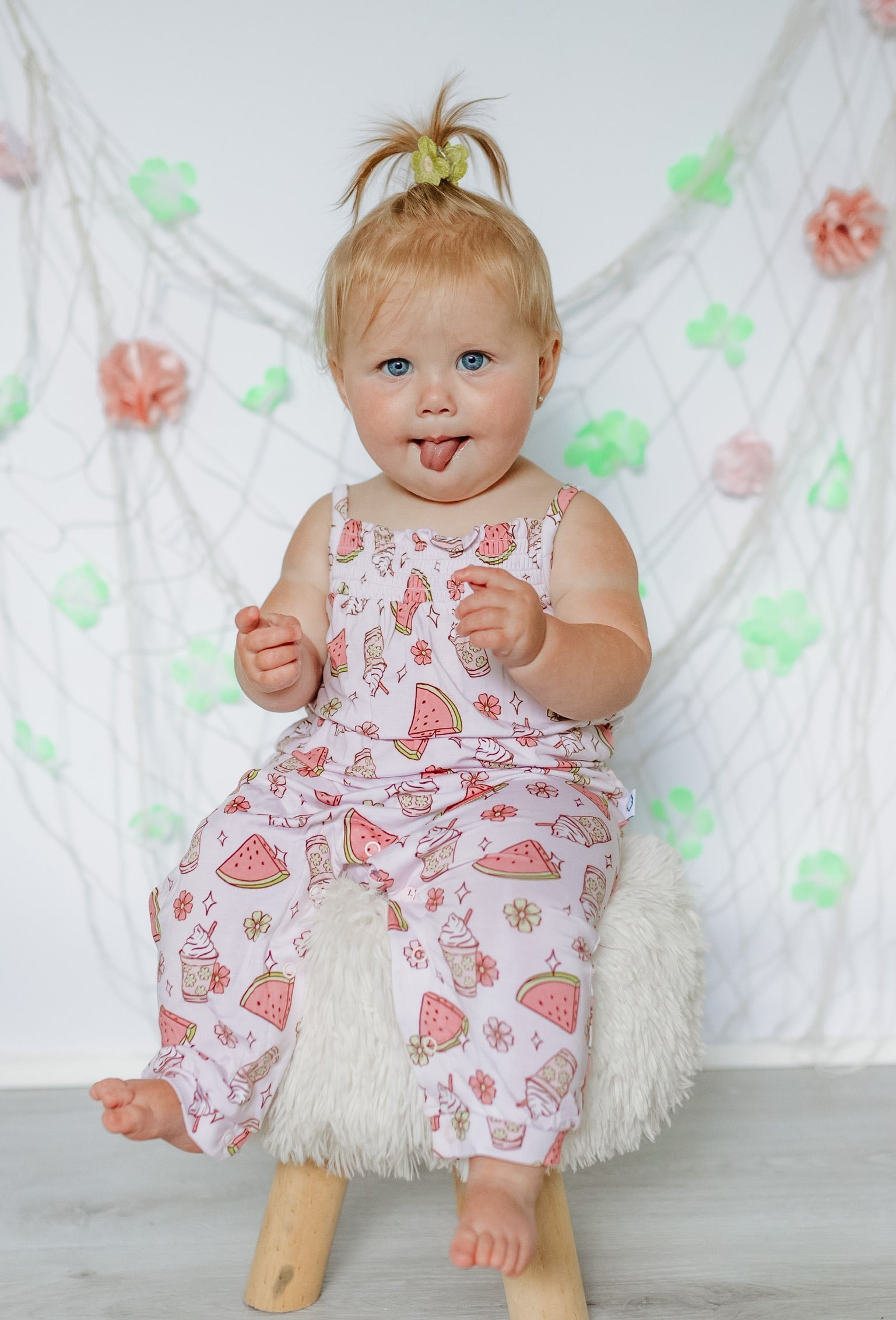 DREAM BIG LITTLE CO Sweet Summertime Watermelon Print Smocked Jumpsuit for Baby GirlsEveretts Place