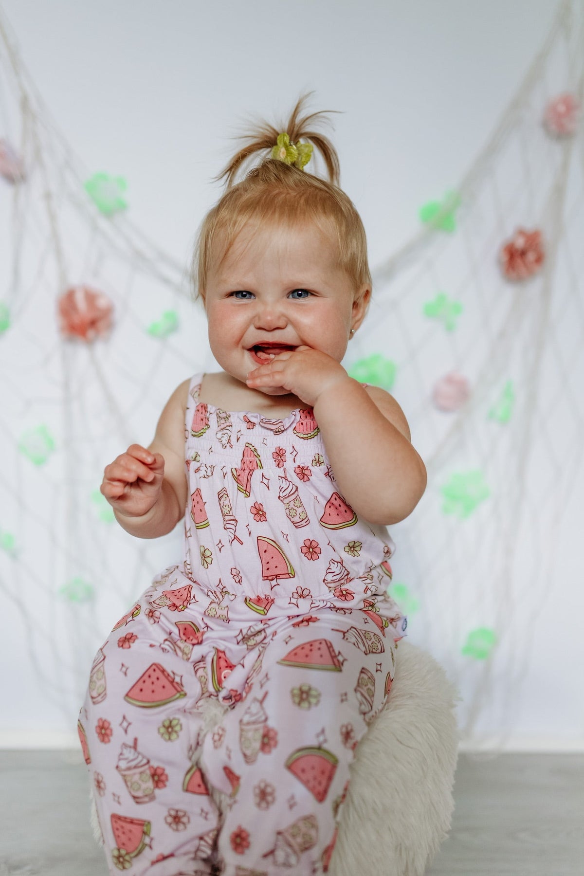 DREAM BIG LITTLE CO Sweet Summertime Watermelon Print Smocked Jumpsuit for Baby GirlsEveretts Place