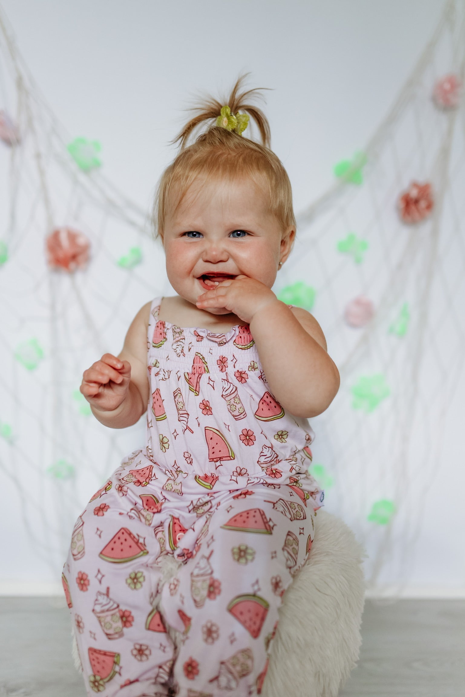 DREAM BIG LITTLE CO Sweet Summertime Watermelon Print Smocked Jumpsuit for Baby GirlsEveretts Place