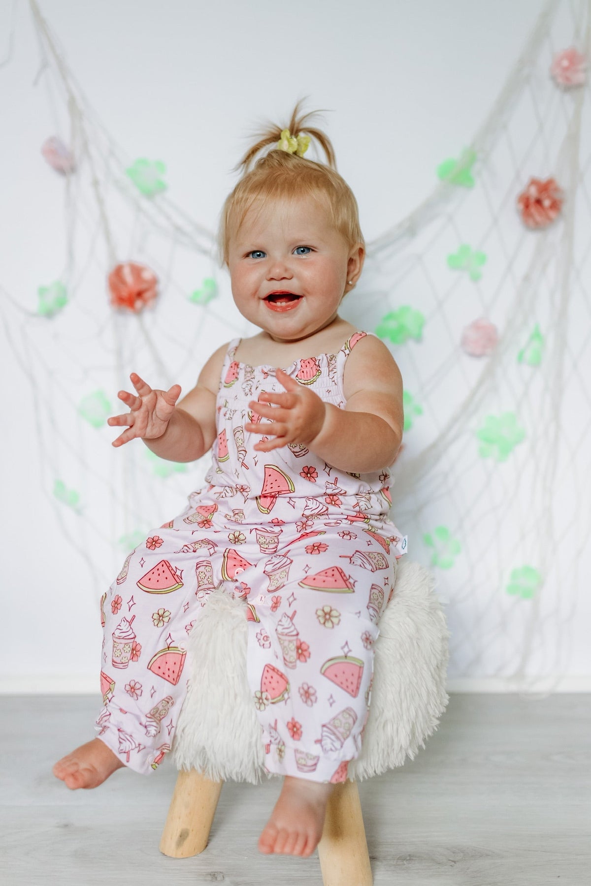 DREAM BIG LITTLE CO Sweet Summertime Watermelon Print Smocked Jumpsuit for Baby GirlsEveretts Place
