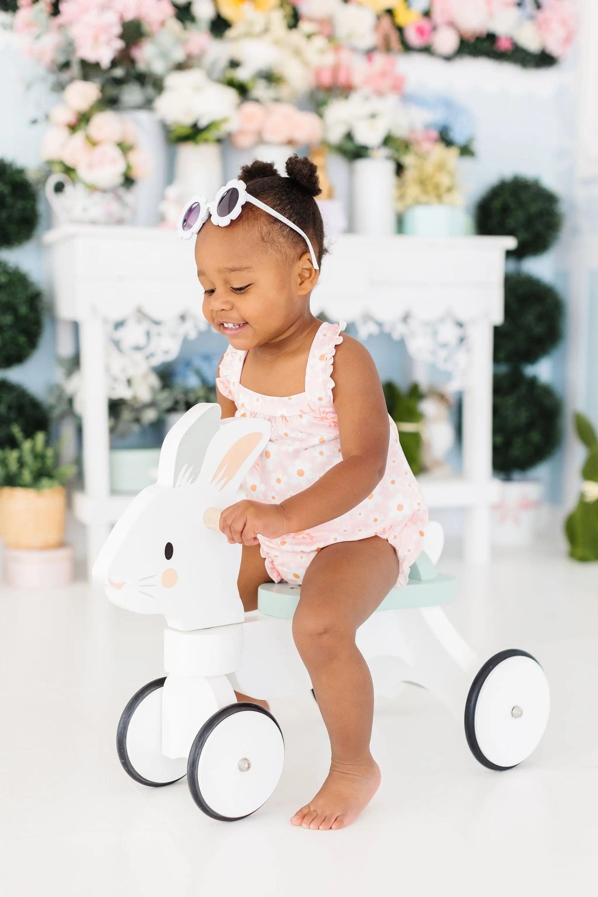 Mila & Rose ® Sweet & Sunny Ruffle Cross Back Romper - 
