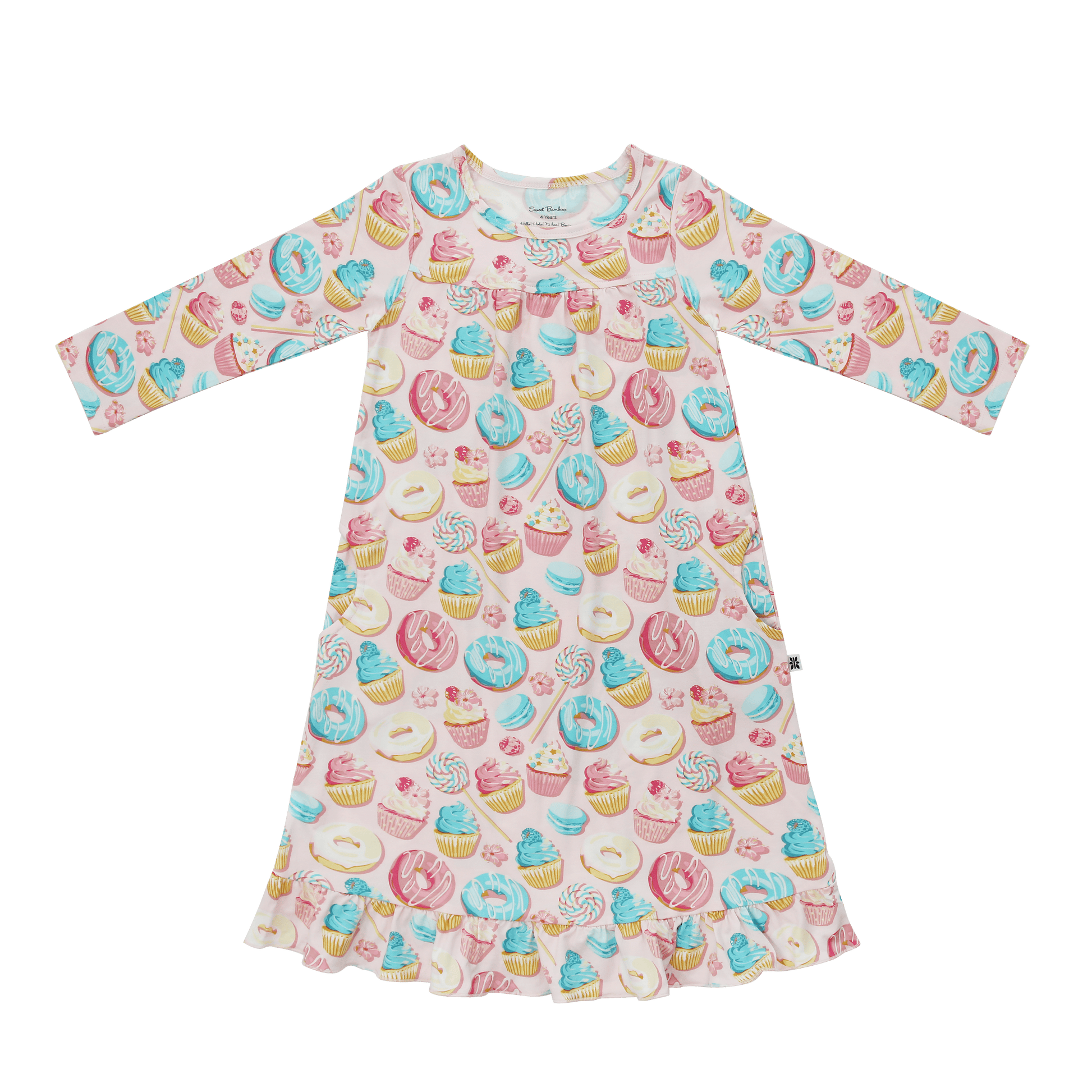 Sweet Tooth Boho Dress For Girls With Pockets And Ruffles Sweet Bamboo Everetts Place: Online Boutique