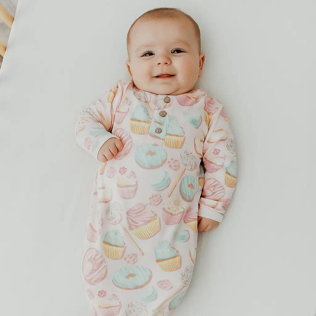 Sweet Bamboo Sweet Tooth Knotted Gown - 