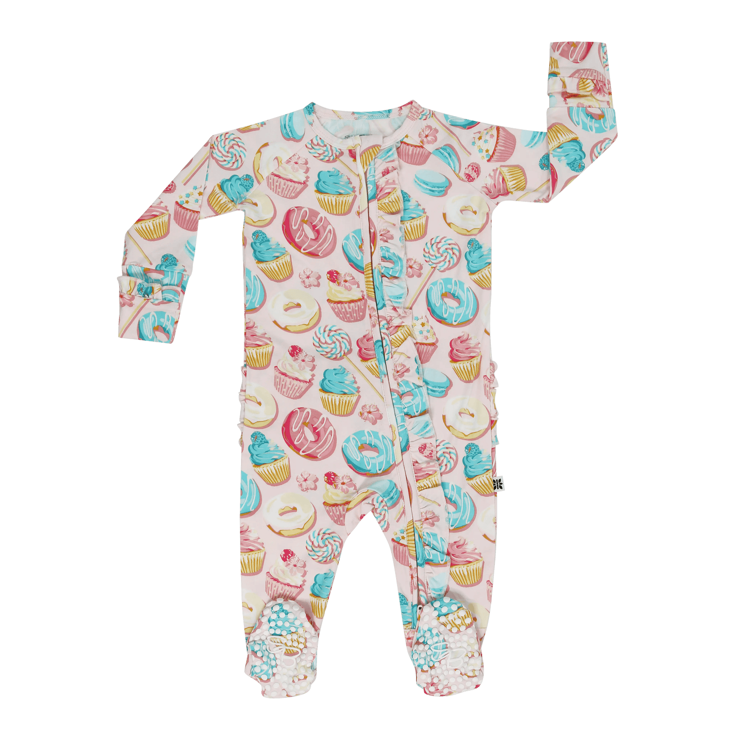 Sweet Bamboo Sweet Tooth Ruffle Footie - 